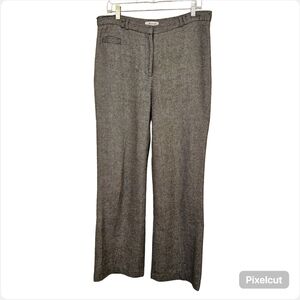 Jessica grey business office formal wide winter lined wool pants size 12 US